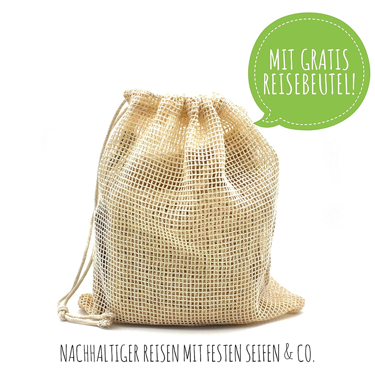 4x Sisal Seifensäckchen + Reisebeutel |Seifenbeutel für festes Shampoo & Seifenreste| - paos-naturkosmetik