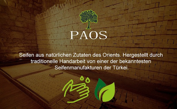 Bild zur Zutaten und Herstellung der PAOS Seifen. Seifen aus natürlichen Zutaten des Orients. Hergestellt durch traditionelle Handarbeit von einer der bekanntesten Seifenmanufakturen der Türkei.
