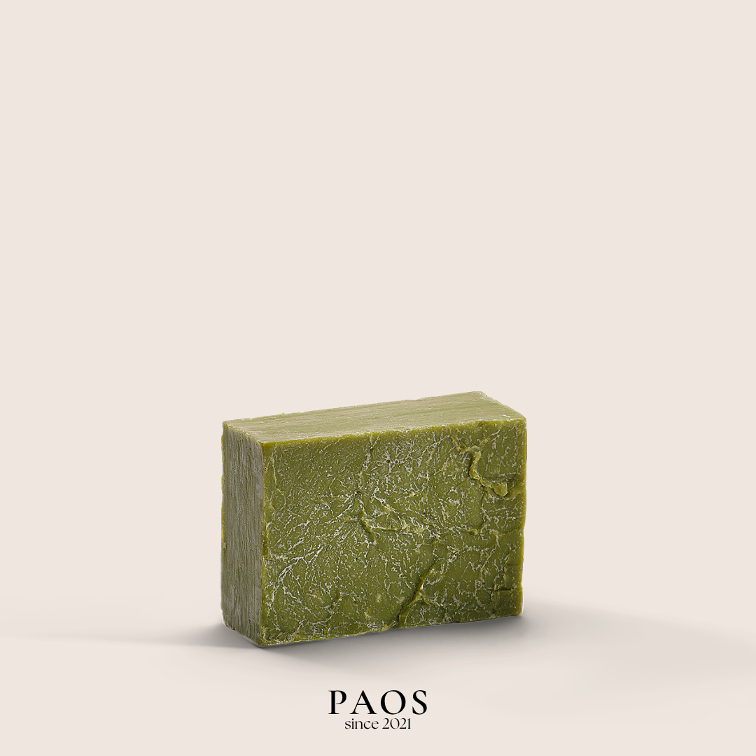 Grüne Bittim Seife ca.140g, empfohlen bei Haarausfall - paos-naturkosmetik