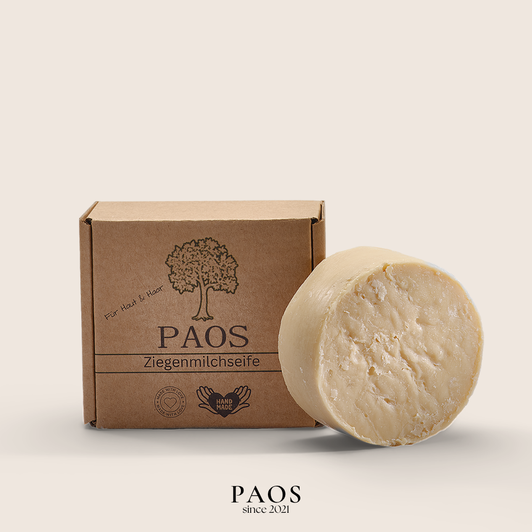 Ziegenmilchseife ca.150g, empfohlen bei Akne, Pickel und Mitesser - paos-naturkosmetik